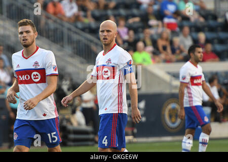 Chester, Pennsylvania, USA. 20. August 2016. Toronto FC-Spieler, MICHAEL BRADLEY (4) im Kampf gegen die Philadelphia Union während des Spiels statt Talen-Energie-Stadion in Chester Pa Credit: Ricky Fitchett/ZUMA Draht/Alamy Live News Stockfoto