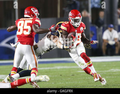 Los Angeles, Kalifornien, USA. 20. August 2016. Kansas City Chiefs De'Anthony Thomas #13 läuft der Ball gegen die Los Angeles Rams während ein Vorsaison-NFL Football-Spiel, Samstag, 20. August 2016, in Los Angeles. Die Rams gewann 21-20. Bildnachweis: Ringo Chiu/ZUMA Draht/Alamy Live-Nachrichten Stockfoto