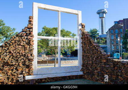 Sydney, Australien. 21. August 2016. Finaltag der Kunstausstellung "Skulptur am Barangaroo". Diese Kunstausstellung fand in und um die Barangaroo Reservat in Sydney. Bildnachweis: Mjmediabox/Alamy Live-Nachrichten Stockfoto