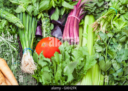 Essen-Hintergrund - Trauben von frisch geschnittenen grün Stockfoto