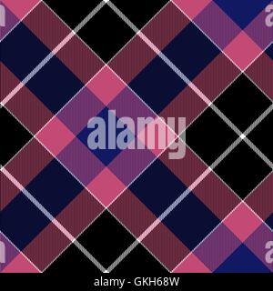 Rosa blau diagonal kariert nahtlose Karomuster. Vektor-Illustration. EPS10. Stock Vektor