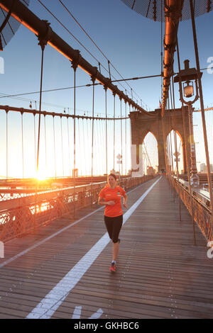 USA, New York, New York City, Brooklyn Bridge Stockfoto