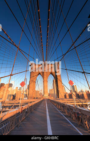 USA, New York, New York City, Brooklyn Bridge Stockfoto