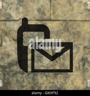 Flat SMS. moderne Web-Taste und Platz für Ihren Text. Stock Vektor