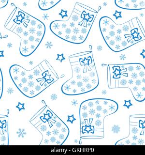 Weihnachtsstrümpfe, nahtlose Stock Vektor