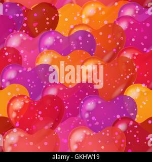 Valentine Herzen, nahtlose Stock Vektor