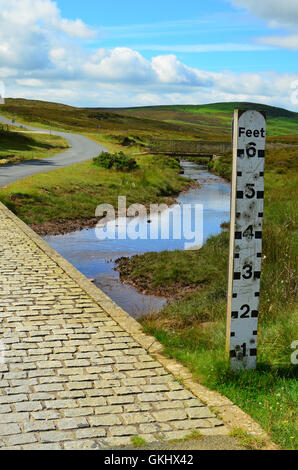 Wheeldale Straße Ford überqueren Rutmoor Beck außerhalb Pickering North Yorkshire England UK Stockfoto