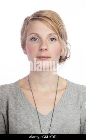 Frau Blau Menschen Stockfoto