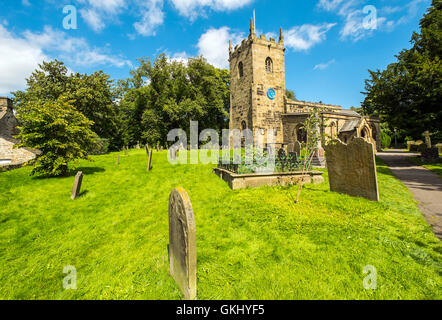 Eyam Kirche, Eyam, Derbyshire Stockfoto