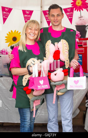 NHS-Kampagne, die Besucher registrieren für Organspende auf Southport Flower Show, 2016, Merseyside, UK Stockfoto