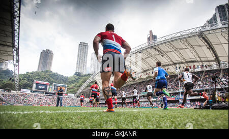 Rusia in Aktion während Hong Kong Sevens Stockfoto