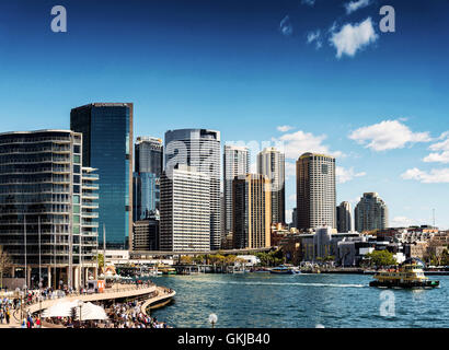 Sydney central CBD und circular Quay urban Skyline in Australien an sonnigen Tag Stockfoto