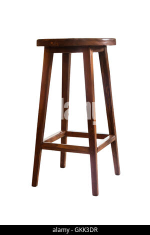 Holzstuhl isoliert auf weißem Hintergrund, Fotoarchiv Stockfoto