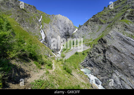 Ferrand Wasserfall im Naturpark des Oisans, Frankreich, Europa Stockfoto