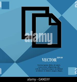 leeres Blatt Papier. Wohnung Modernes Webdesign auf einem flachen geometrischen abstrakten Hintergrund Stock Vektor