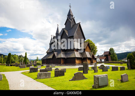 Tveitanbakkane mittelalterliche hölzerne Stabkirche in Telemark, Norwegen Stockfoto