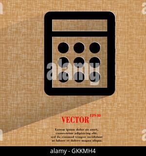 Rechner. Wohnung Modernes Webdesign auf einem flachen geometrischen abstrakten Hintergrund Stock Vektor