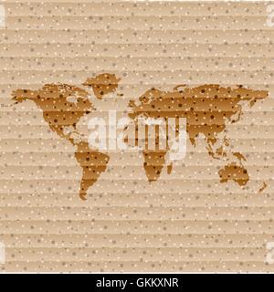 Welt Karte Web-Symbol, flaches design Stock Vektor