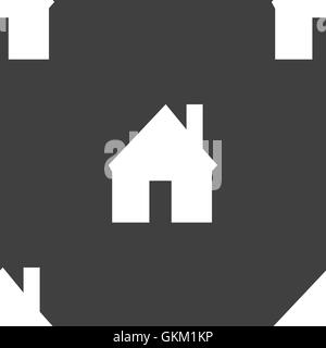 Startseite Web-Symbol. flaches Design. Nahtlose Muster. Stock Vektor