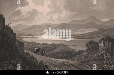 Llyn Tegid oder Bala Lake, Merionethshire, durch Henry Gastineau. Snowdonia, 1835 Stockfoto