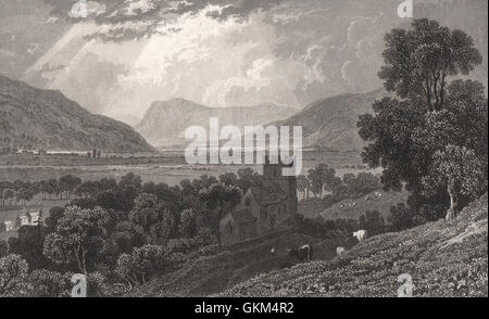 Neue Radnor, Radnorshire, Wales, durch Henry Gastineau, antique print 1835 Stockfoto