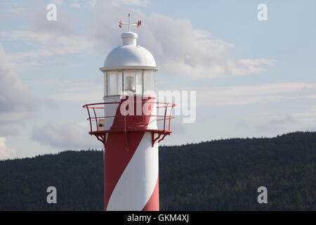 Nach Herzenslust Inhalt Leuchtturm in Norther Punkt in Neufundland und Labrador, Kanada. Stockfoto