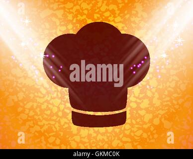 Koch-Kappe. Kochen. Flache moderne Web-Taste und Platz für Ihren text Stock Vektor