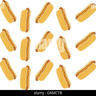 Hotdog-Muster Stock Vektor