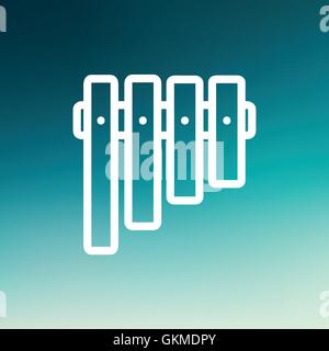 Vibraphon dünne Liniensymbol Stock Vektor