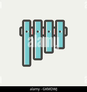 Vibraphon dünne Liniensymbol Stock Vektor