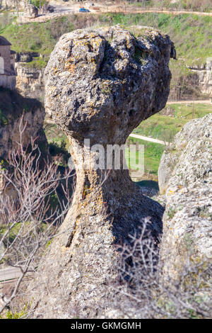 Seltsam geformte Granitfelsen in die Stadt Cuenca, Spanien Stockfoto