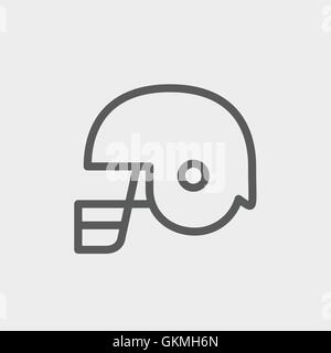 Dünne Pfandrecht Helmsymbol Fußball Stock Vektor