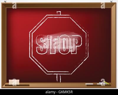 Handgezeichnete Stop-Schild Stock Vektor