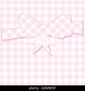 Hintergrund mit einem Bogen "Gingham" Silhouette "Gingham" Stock Vektor