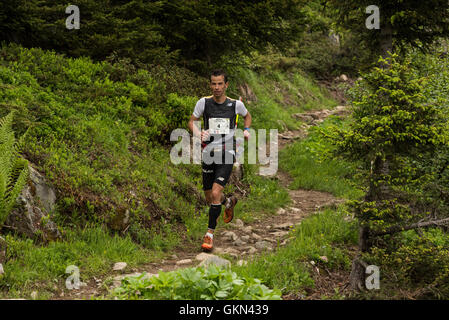 Cedric Fleureton - Chamonix-Trail-running-Marathon 2016 Stockfoto