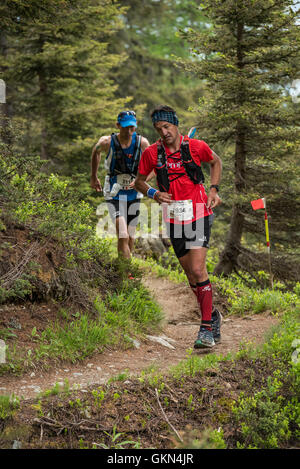 Stéphane Zocca - Sebastien Montagne / Chamonix Trail running Marathon 2016 Stockfoto