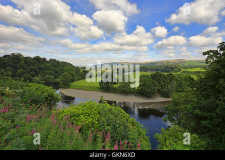 Ruskin Blick auf die Lune Valley von Kirkby Lonsdale, Cumbria, England, UK. Stockfoto