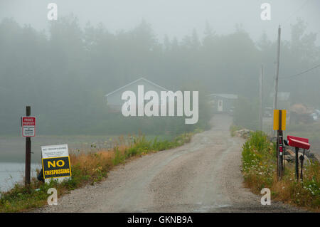 Oak Island in der Nebel - Nova Scotia - Canada Stockfoto