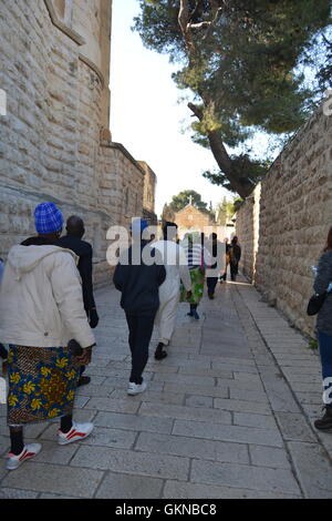 Coenaculum, Abendmahlssaal, das letzte Abendmahl, Jerusalem, Israel Stockfoto