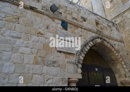 Coenaculum, Abendmahlssaal, das letzte Abendmahl, Jerusalem, Israel Stockfoto