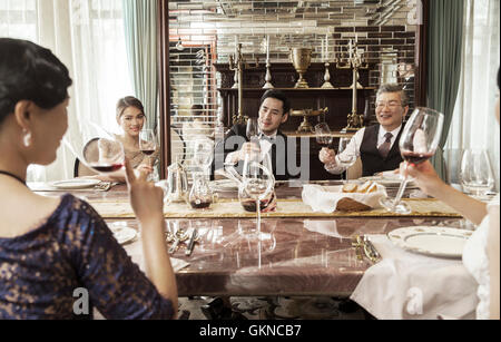 Aristokratische Familien-dinner Stockfoto