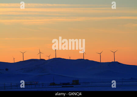 Hulun Buir Inner Mongolia Windkraft Stockfoto