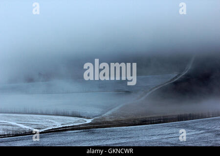 Winter-Szene in Hulun Buir, Innere Mongolei Stockfoto