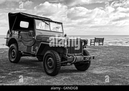 Autos auf dem Display auf Whitstable Classic Motor Show, Tankerton Pisten Kent UK Stockfoto