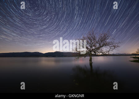 Sterne-Wanderwege, Sterne in Bewegung Stockfoto