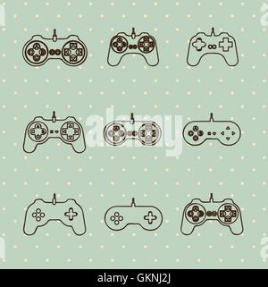 Videospiele-Symbole Stock Vektor
