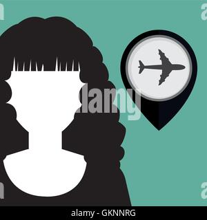 Silhouette-Web-Internet-pin Stock Vektor