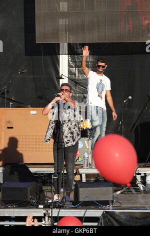 Mare Nostrum Musik Schlosspark. Fran Terrén. Estrellas de Fuengirola Konzert. Stockfoto