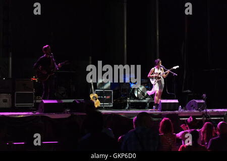 Mare Nostrum Musik Schlosspark. Anni B Sweet.  Estrellas de Fuengirola Konzert. Stockfoto