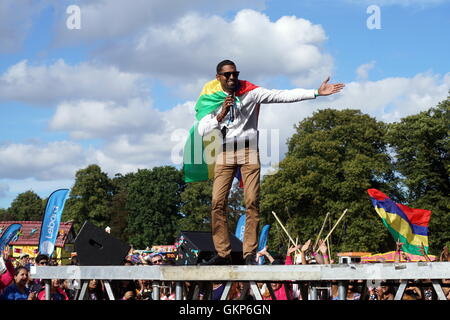 London, UK. 21. August 2016. Organisieren des Mauritius Open Air Festivals 2016 im Gunnersbury Park in London, UK. Bildnachweis: Siehe Li/Alamy Live News Stockfoto